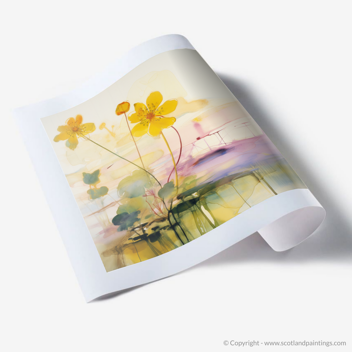 Scottish Wetland Dreams: An Abstract Ode to Caithness Flora