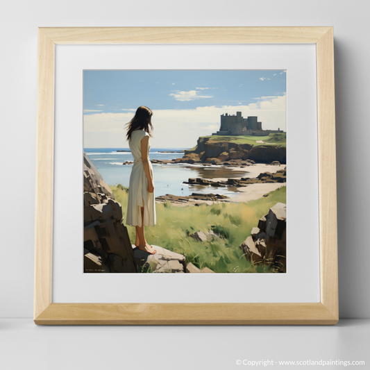 Elegy in White: A Moment Amidst Tantallon's Ruins