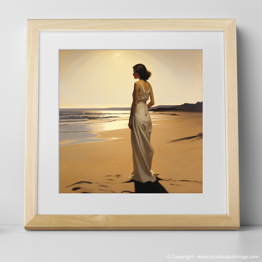 Solitude by the Sea: A Woman's Contemplative Gaze in Troon