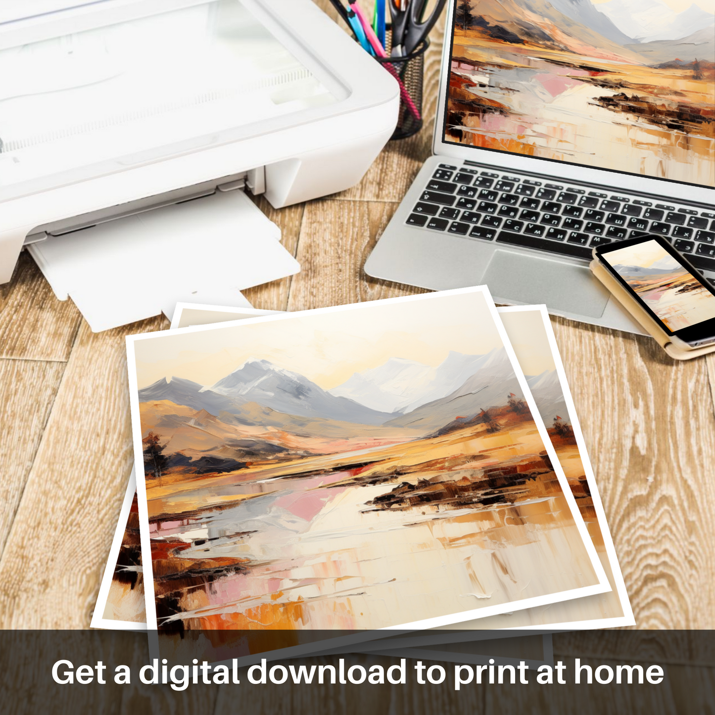 Dawn's Embrace: An Abstract Vision of Glen Coe