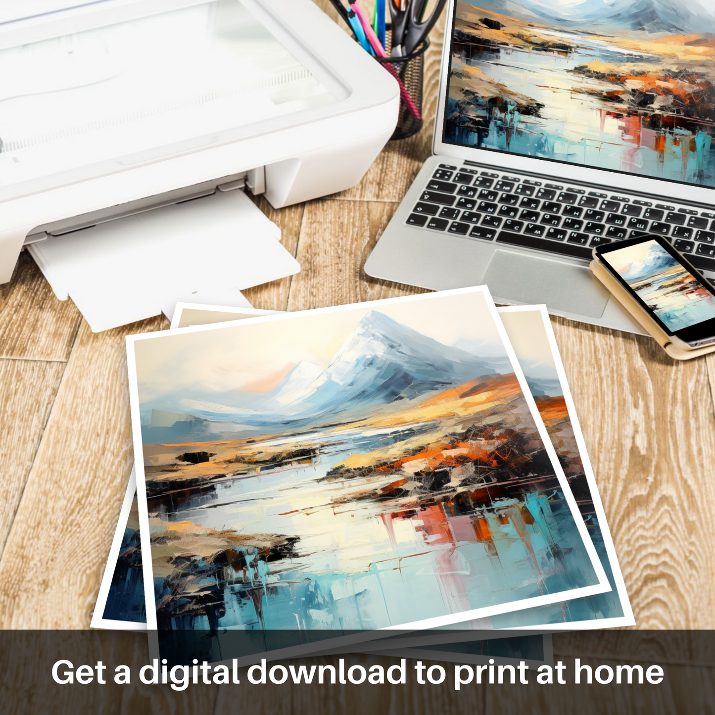 Highland Majesty: An Abstract Tribute to Buachaille Etive Mòr