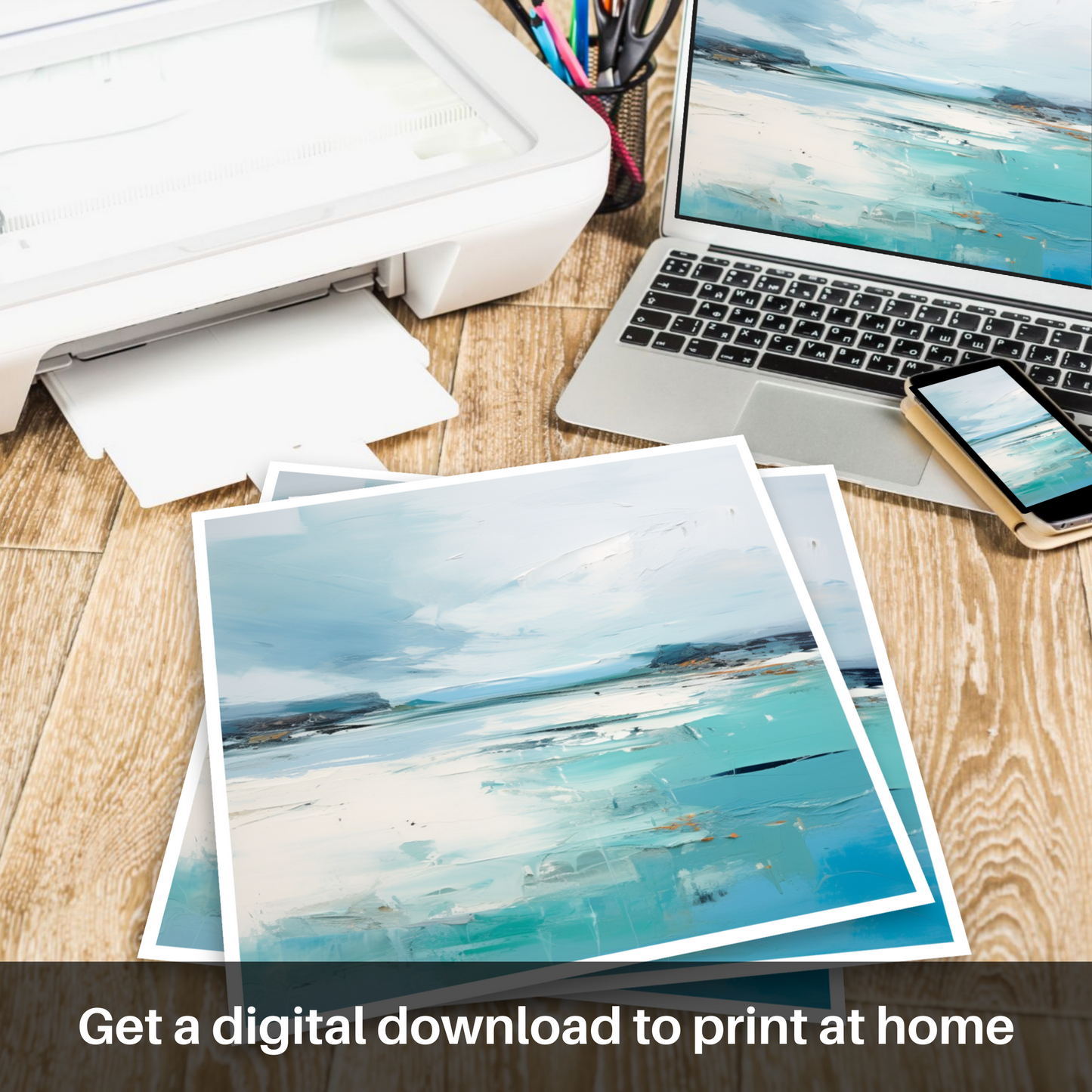 Whispers of Calgary Bay: An Abstract Seascape Interpretation