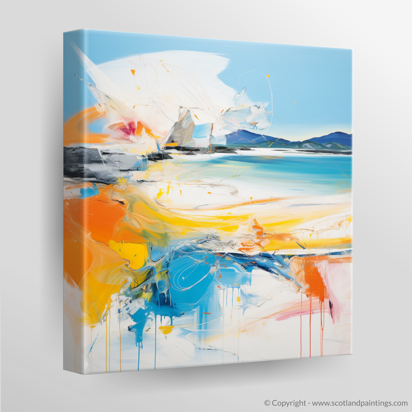 Kiloran Bay Rhapsody: An Abstract Expressionist Ode to Scottish Beaches