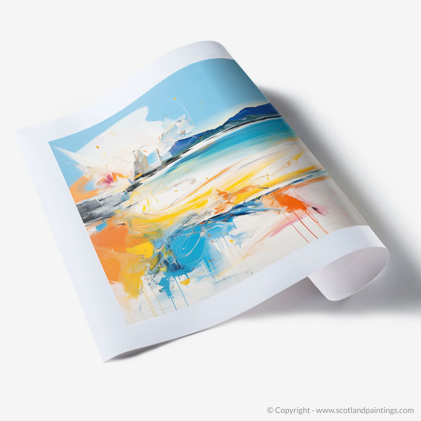 Kiloran Bay Rhapsody: An Abstract Expressionist Ode to Scottish Beaches