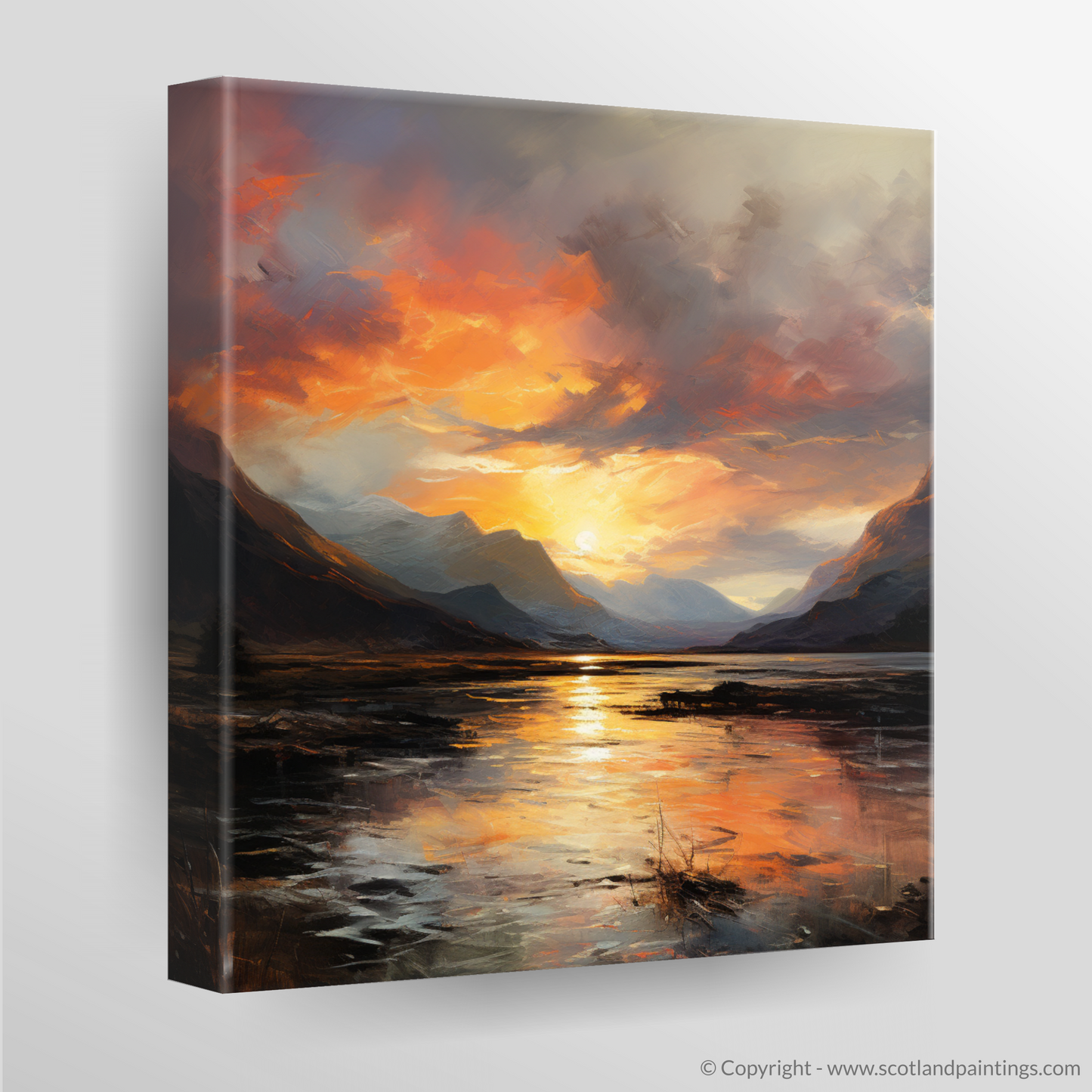 Dramatic Sunset over Glencoe Highlands