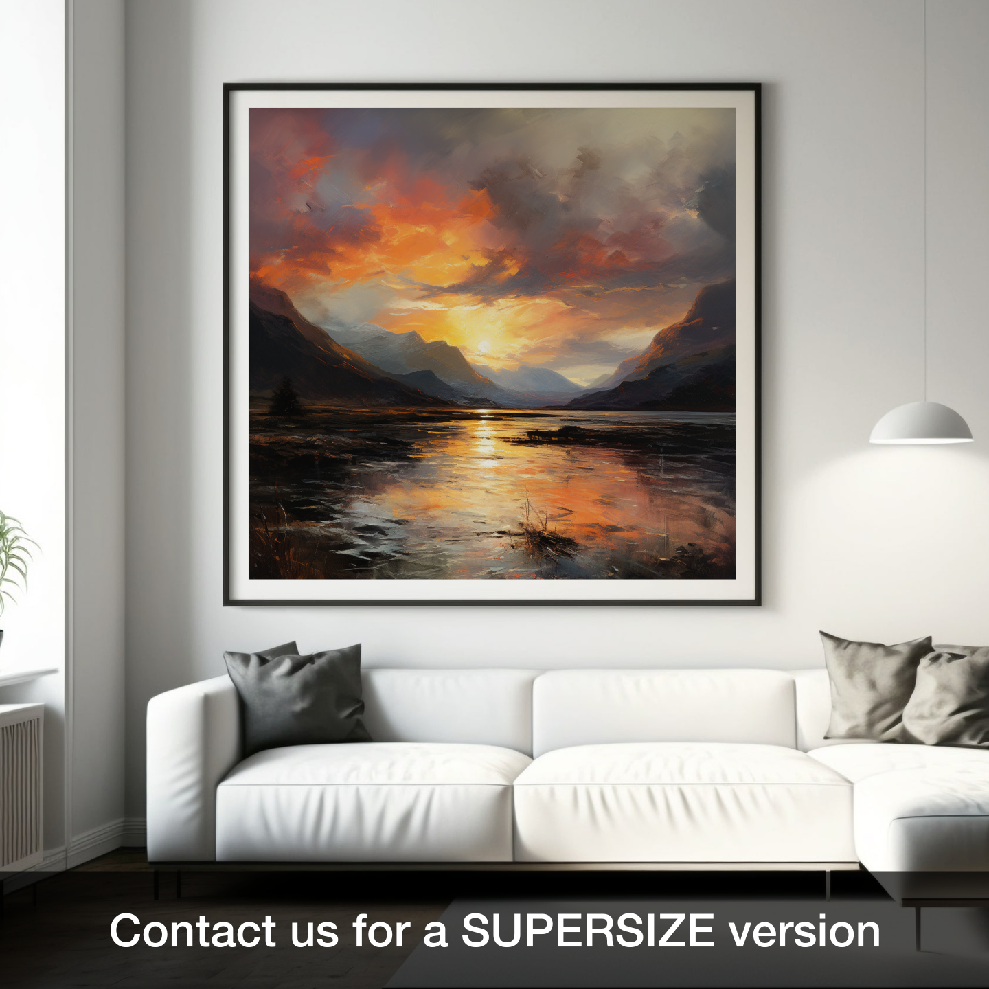 Dramatic Sunset over Glencoe Highlands