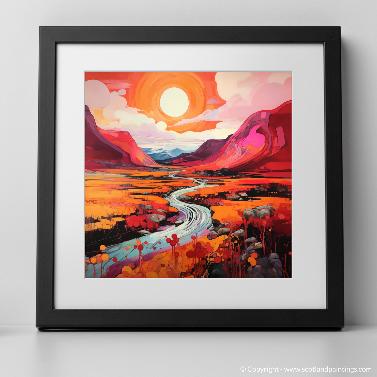 Crimson Clouds Over Glencoe: A Pop Art Rendition