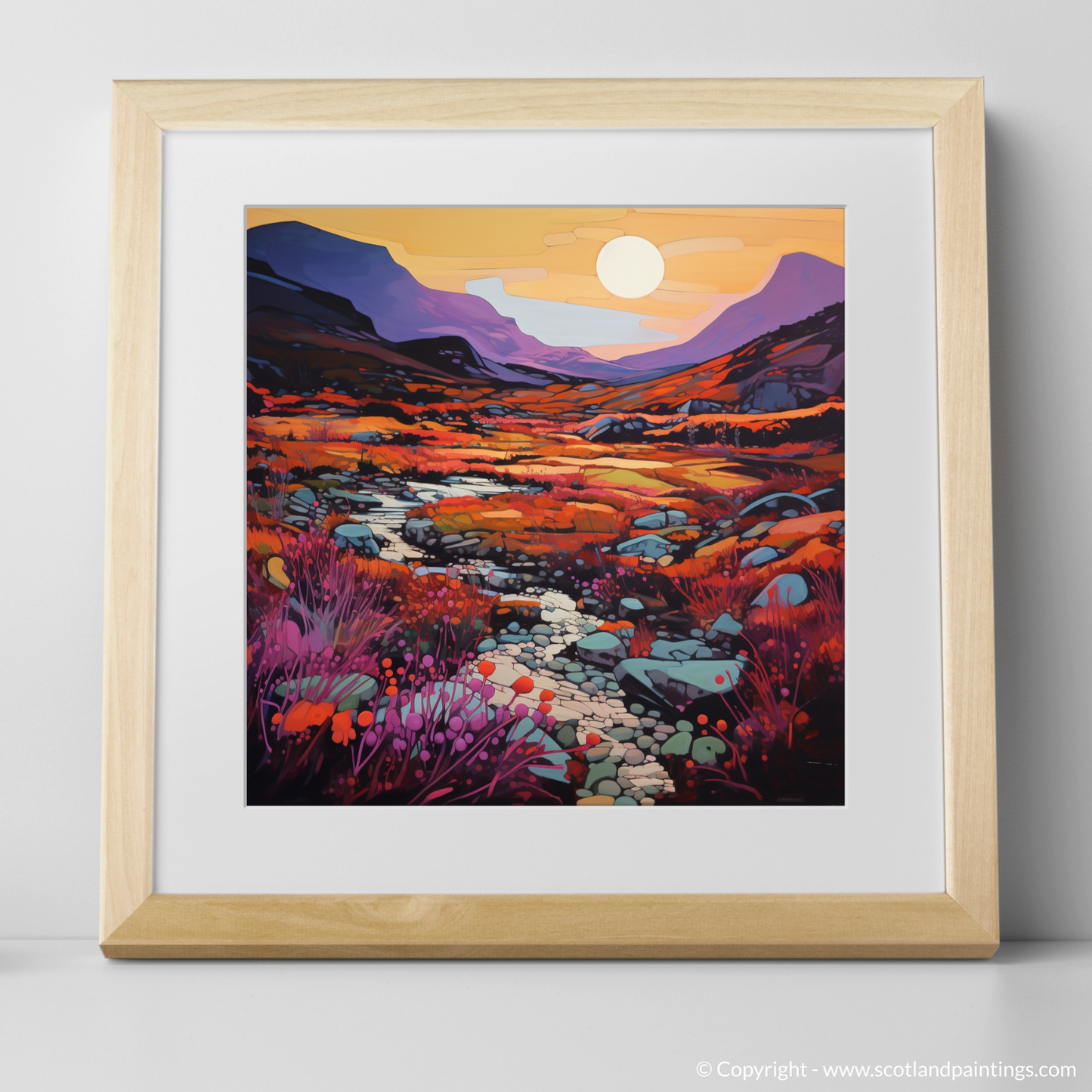 Cubist Dusk in Glencoe's Crowberry Patches