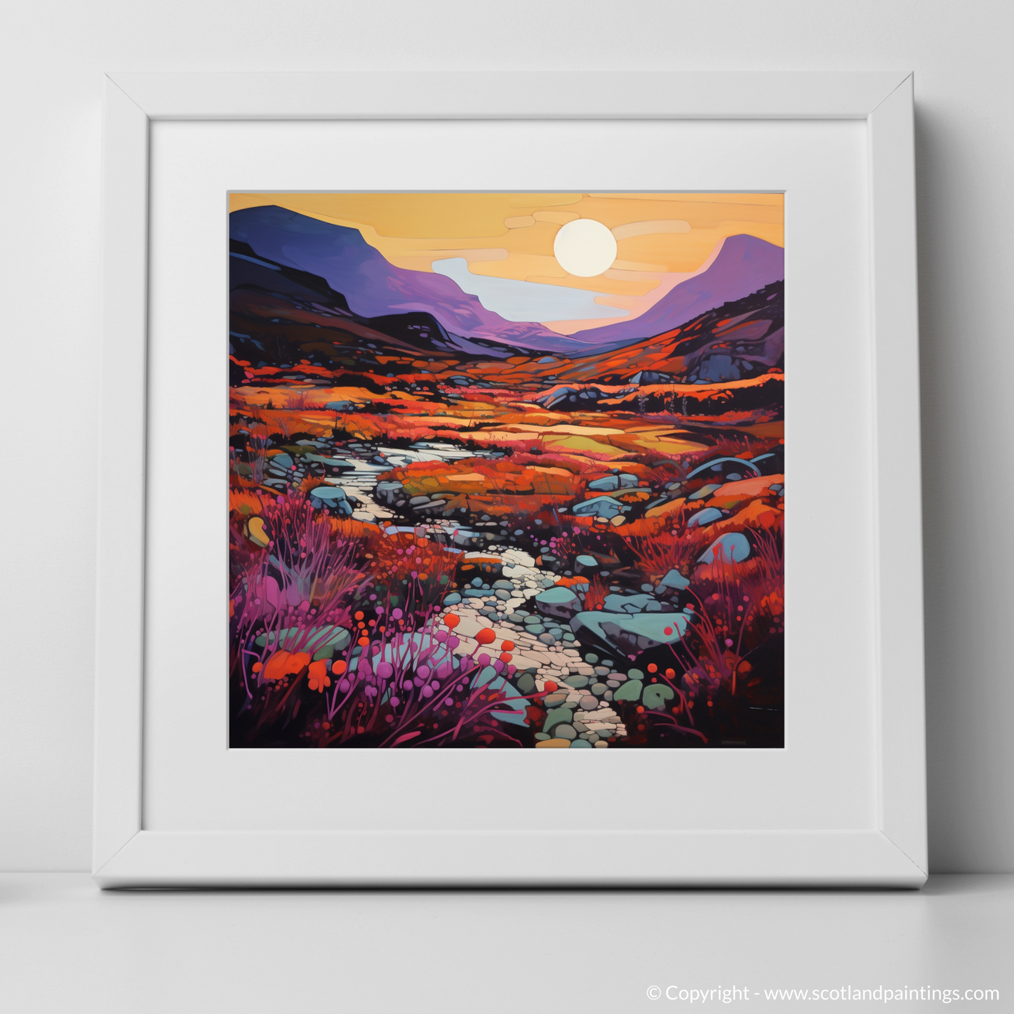 Cubist Dusk in Glencoe's Crowberry Patches