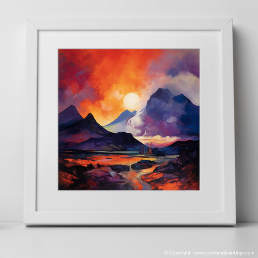 Cubist Blaze over Glencoe Peaks