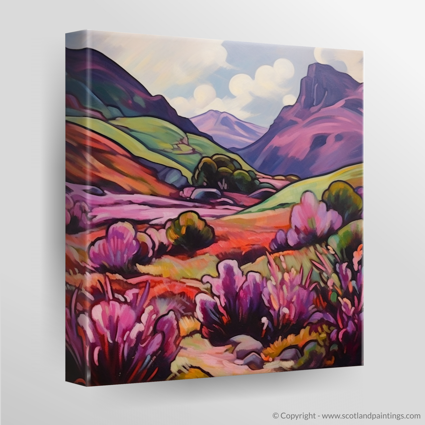 Cubist Heather in Glencoe - A Highland Tapestry