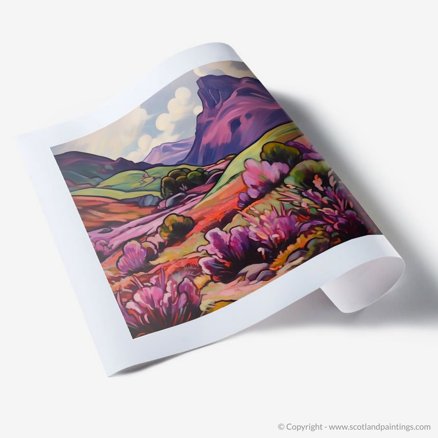 Cubist Heather in Glencoe - A Highland Tapestry