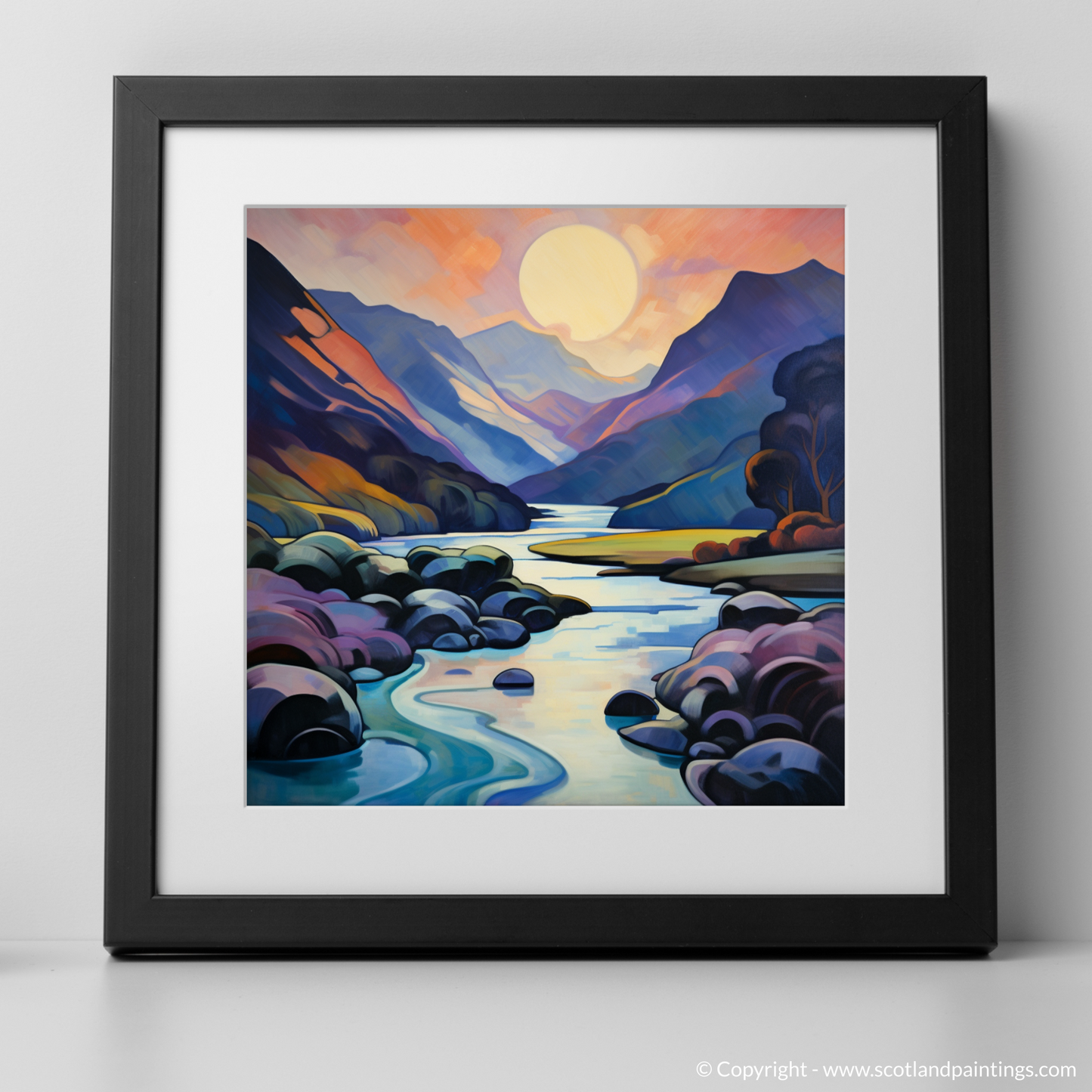 Cubist Twilight over River Coe in Glencoe