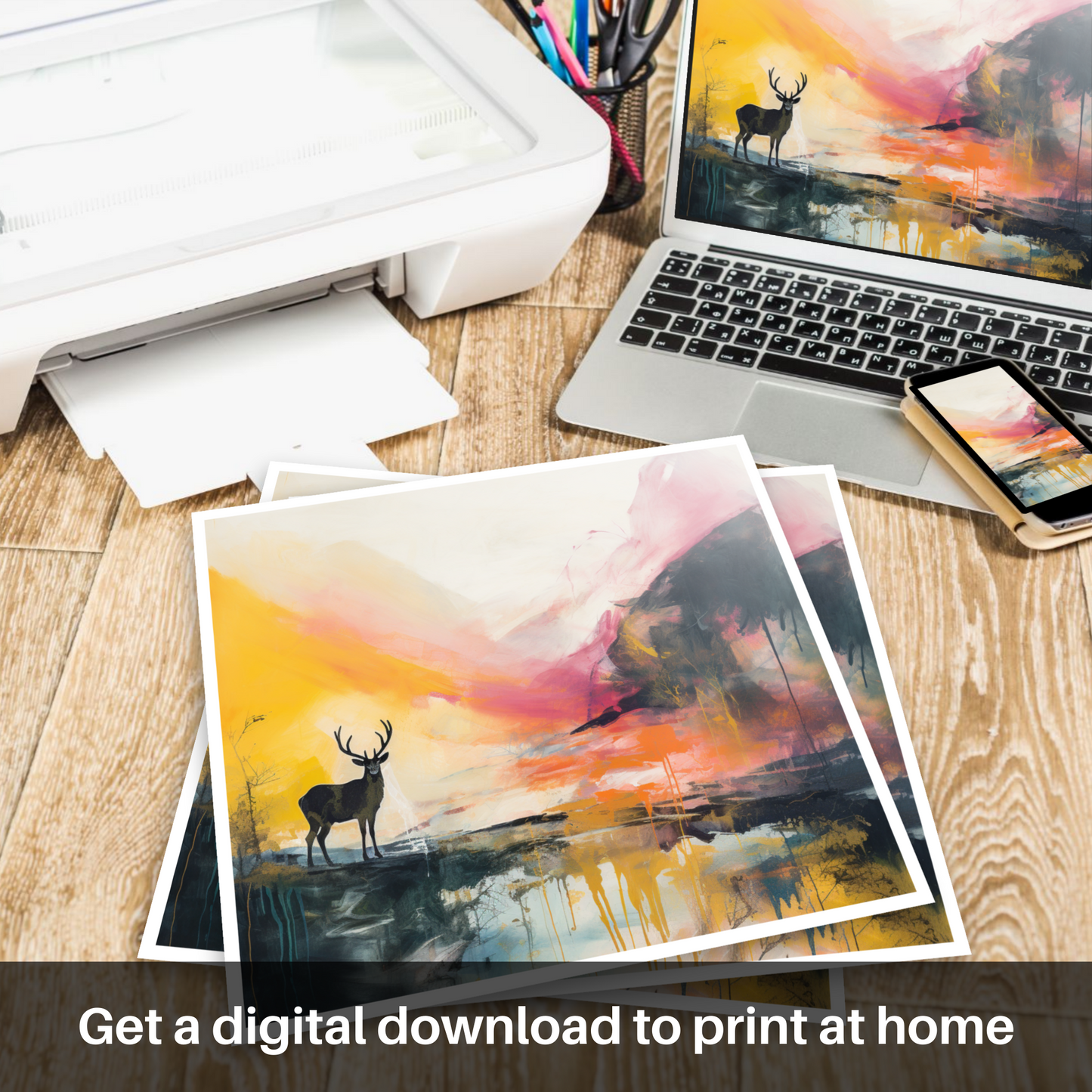 Highland Silhouette: An Abstract Ode to Glencoe's Majesty