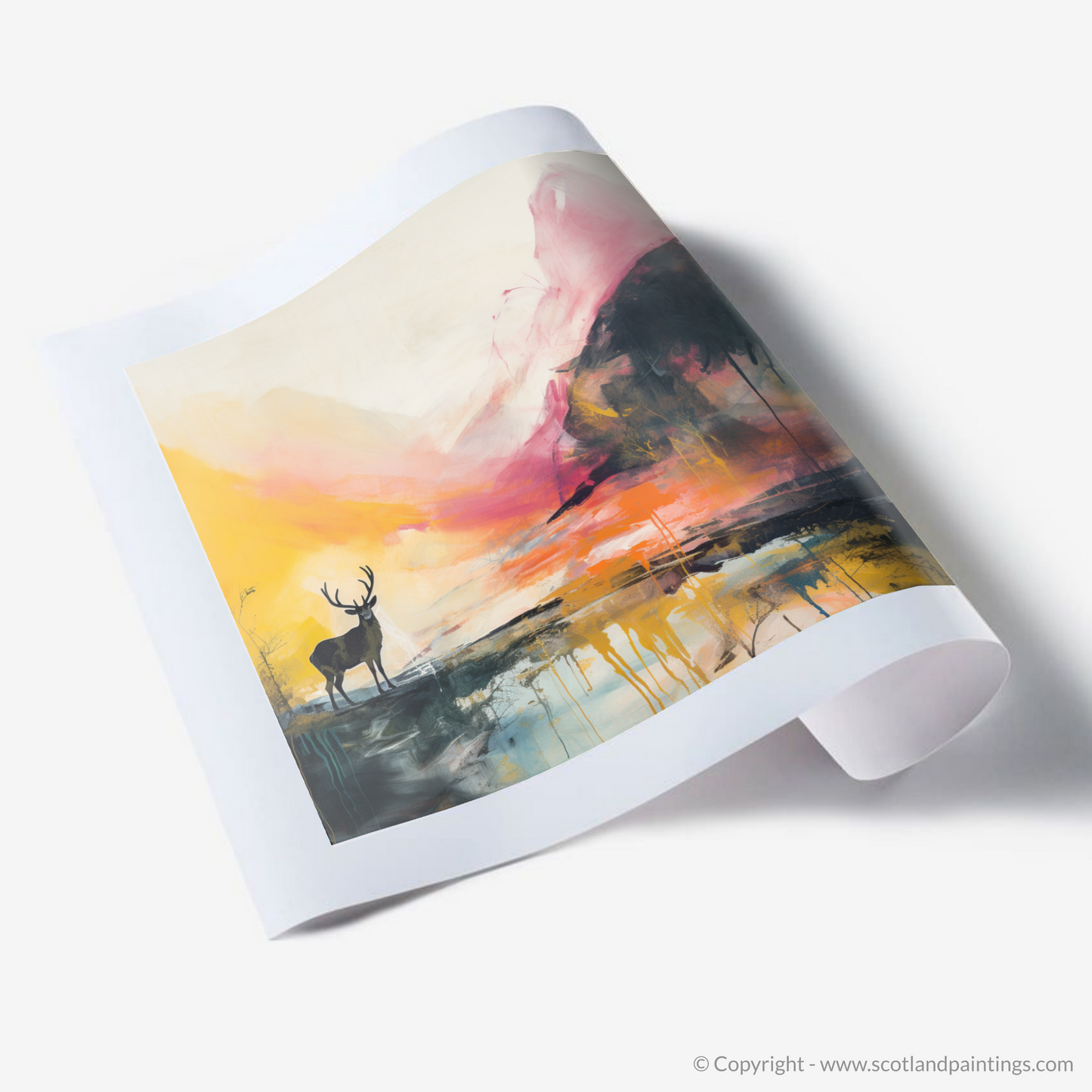 Highland Silhouette: An Abstract Ode to Glencoe's Majesty