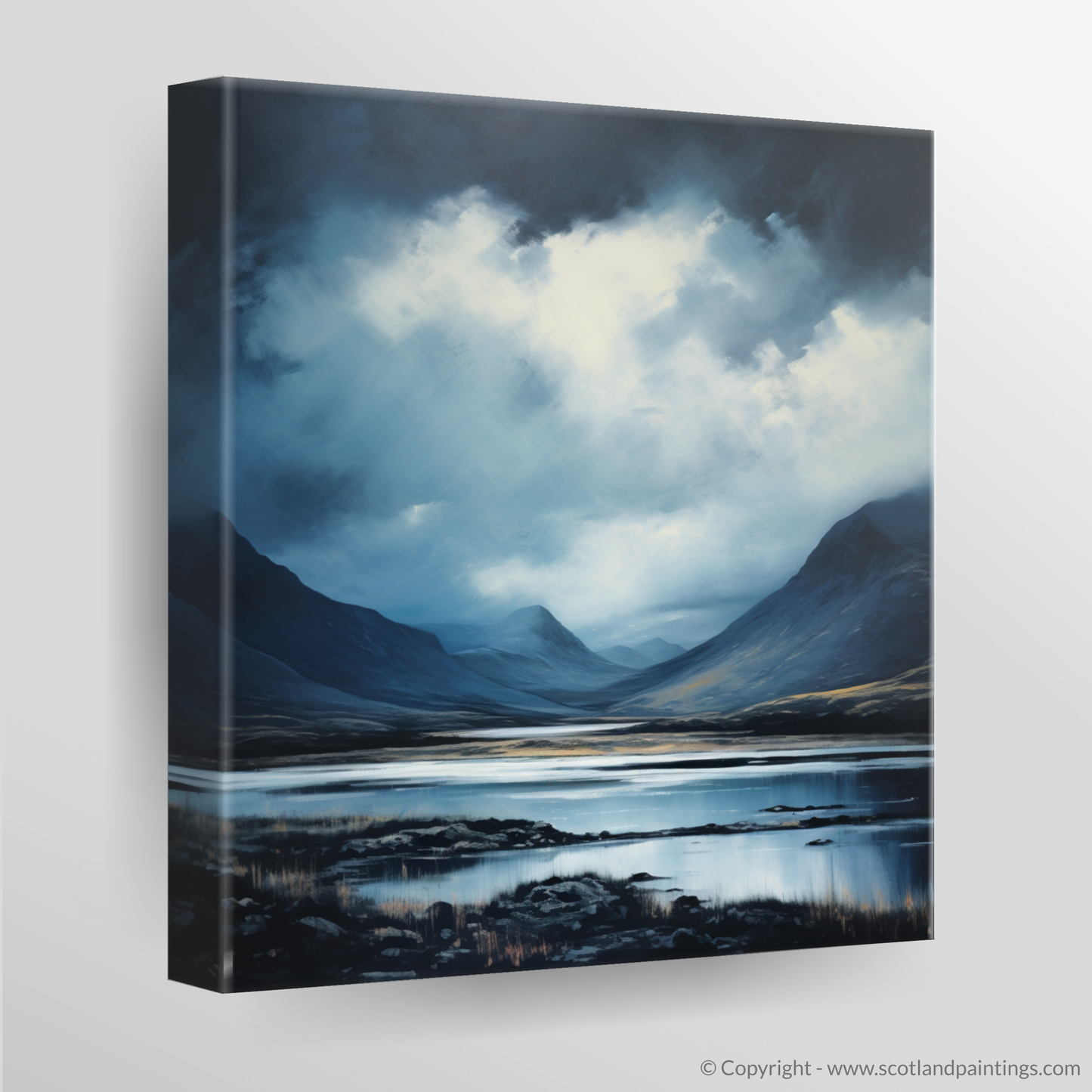 Dramatic Skies Over Glencoe: A Minimalist Interpretation