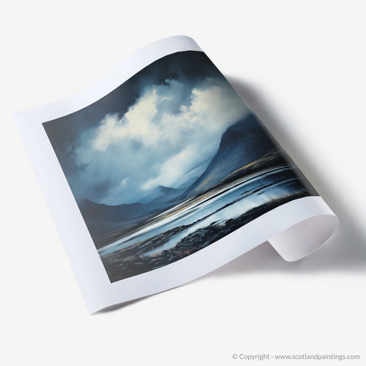 Dramatic Skies Over Glencoe: A Minimalist Interpretation