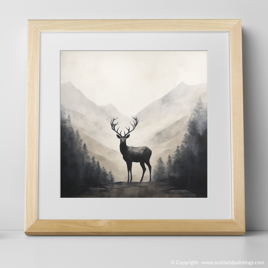 Majestic Stag of Glencoe: A Minimalist Tribute