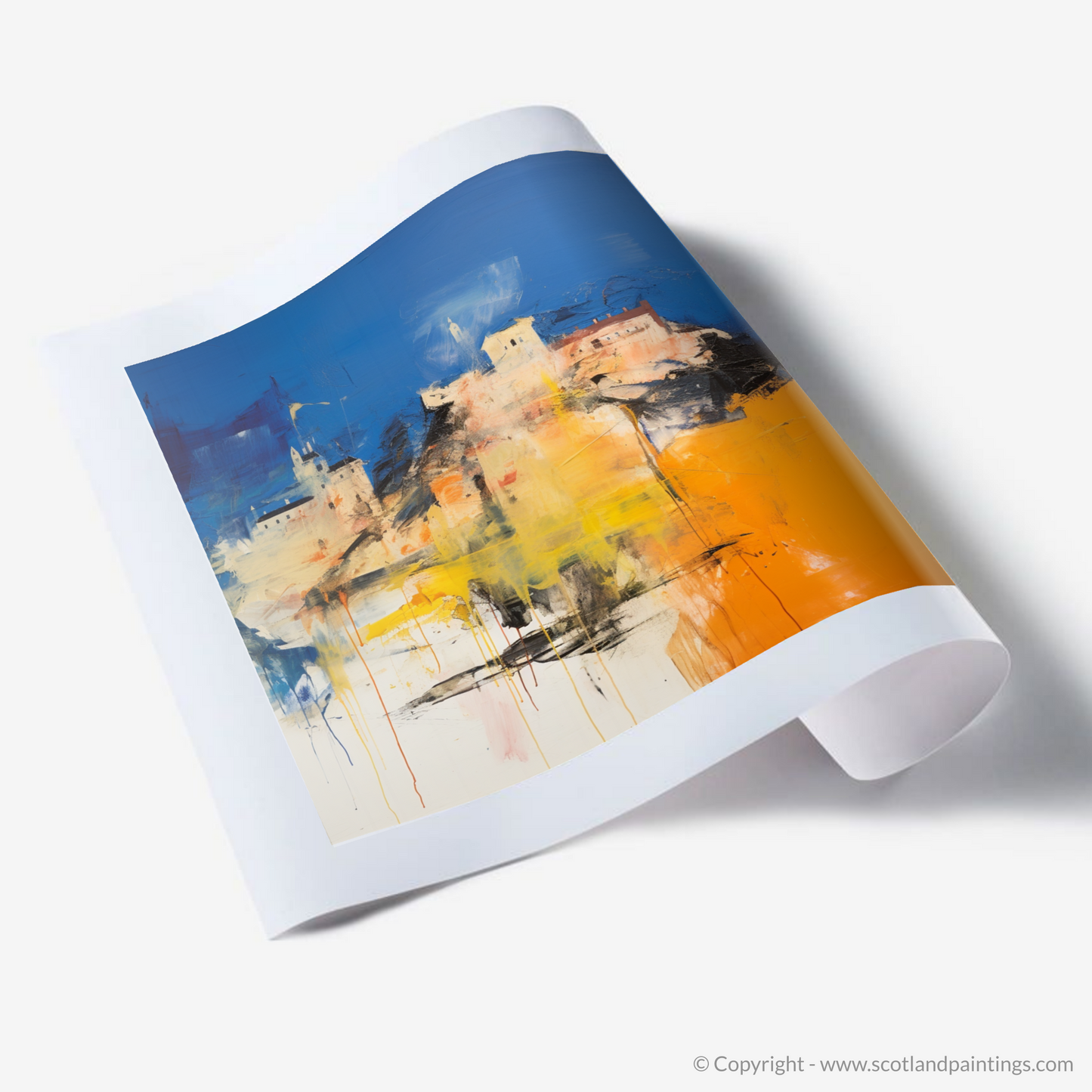 Edinburgh Castle Reimagined: An Abstract Scottish Masterpiece