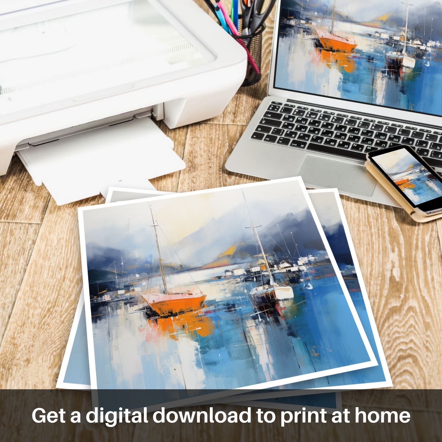 Harbour Reflections: An Abstract Dance at Tarbert Marina, Loch Fyne