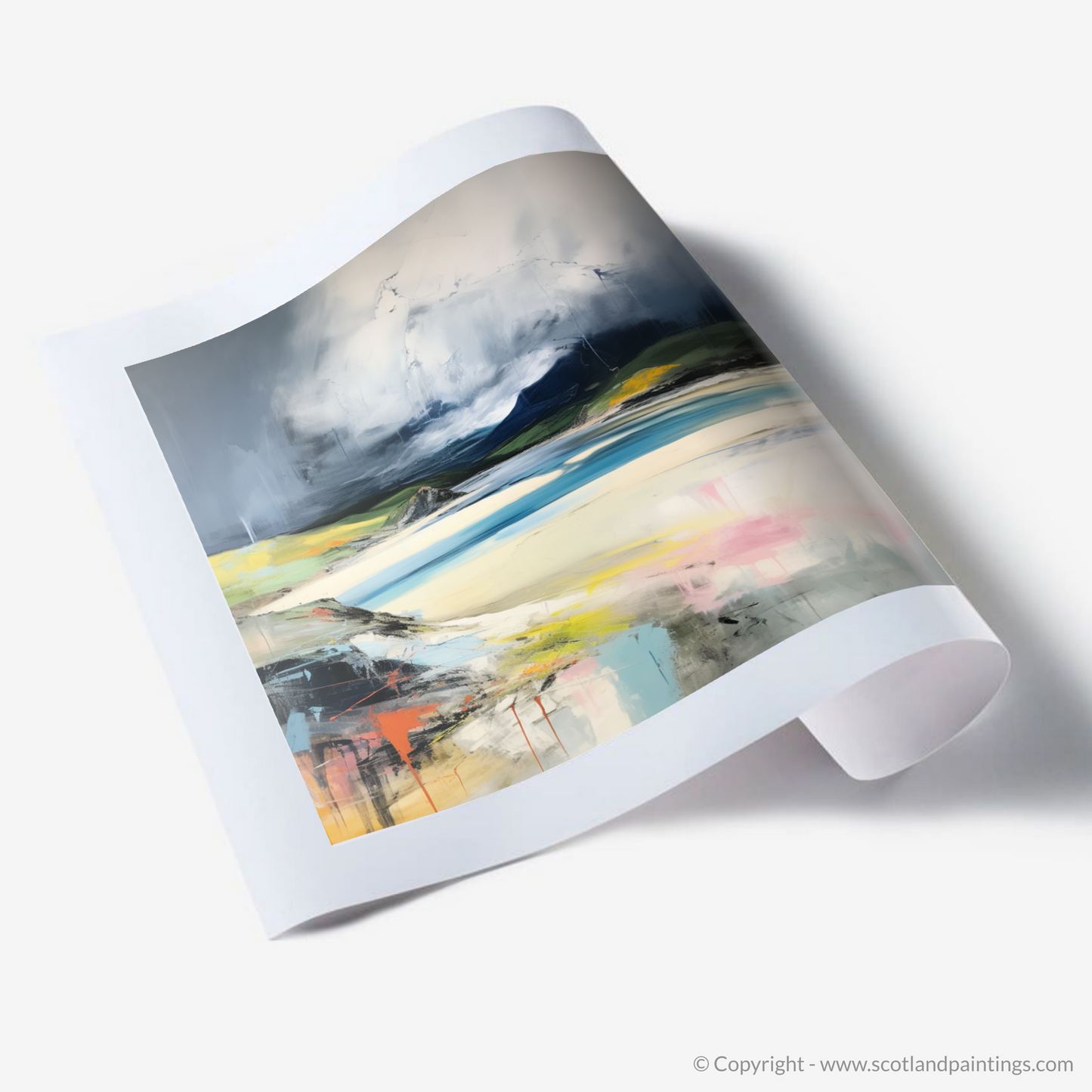 Storm over Durness Beach: An Abstract Encounter