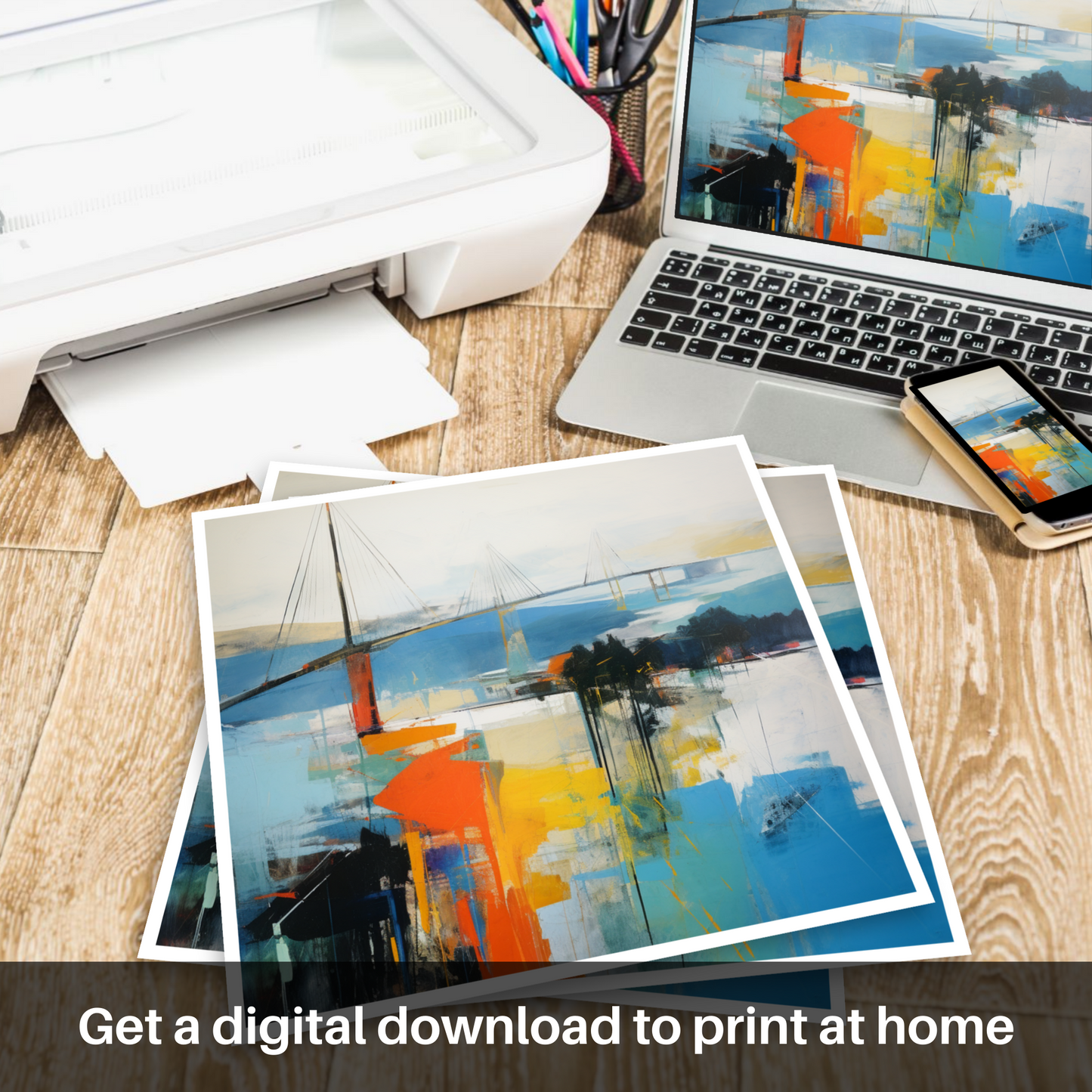 Scottish Sunset Serenade: An Abstract Dance at Kessock Bridge