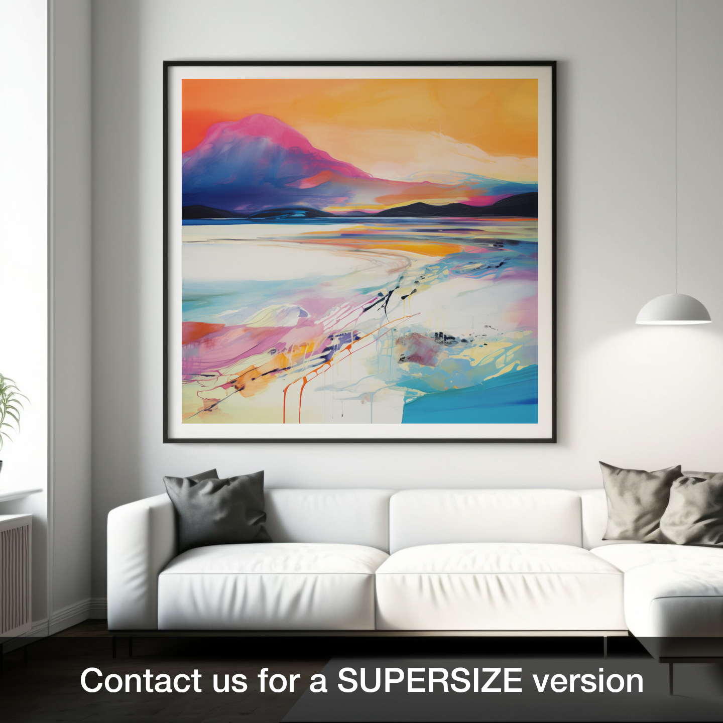 Whispers of Luskentyre: An Abstract Sunset Palette