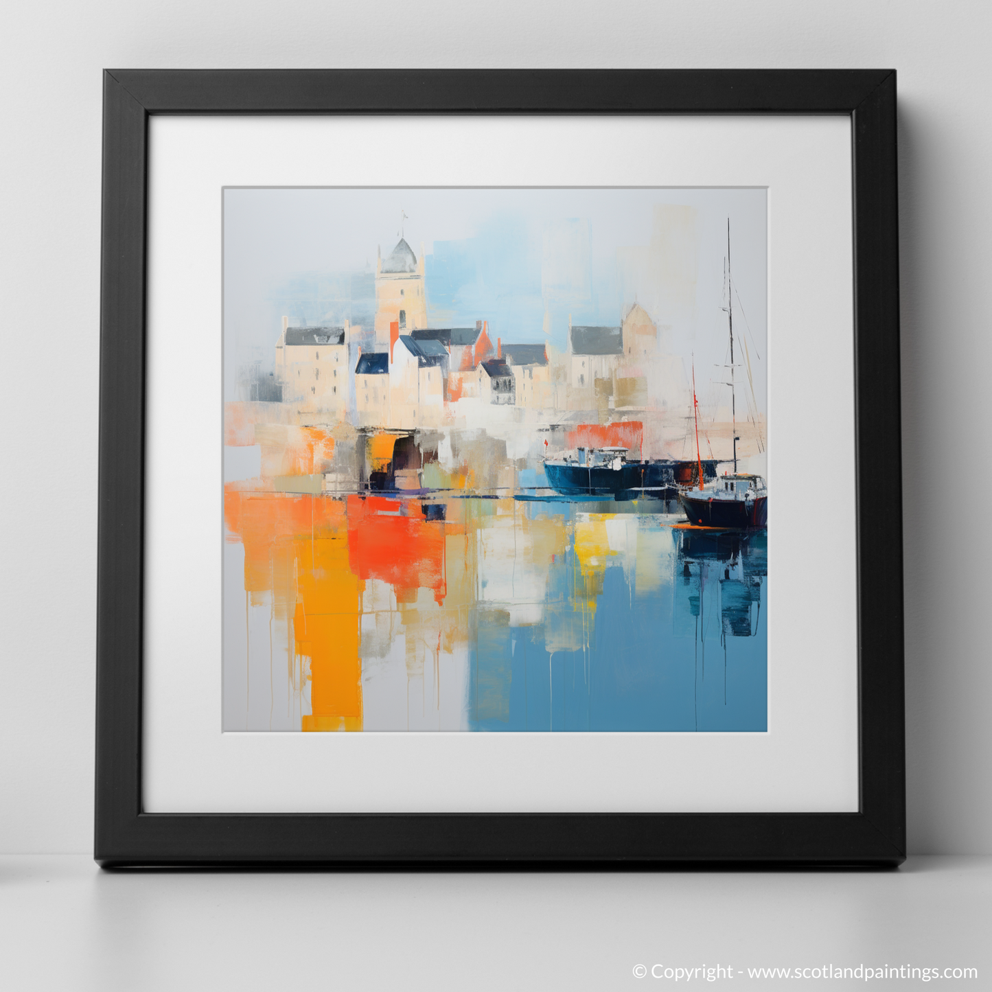 Charlestown Harbour Reverie: An Abstract Ode to Scotland's Coastal Beauty