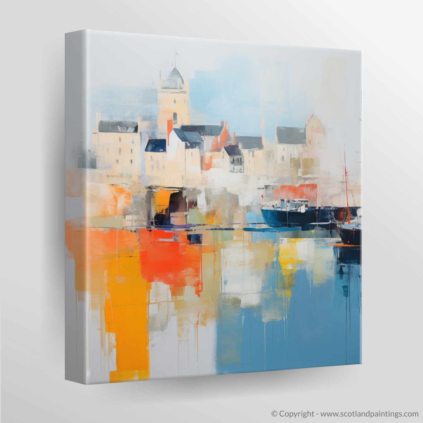 Charlestown Harbour Reverie: An Abstract Ode to Scotland's Coastal Beauty