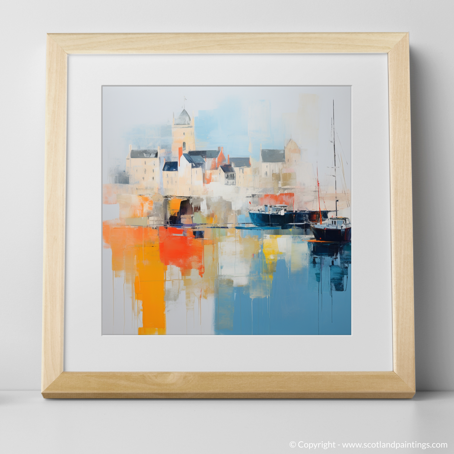 Charlestown Harbour Reverie: An Abstract Ode to Scotland's Coastal Beauty