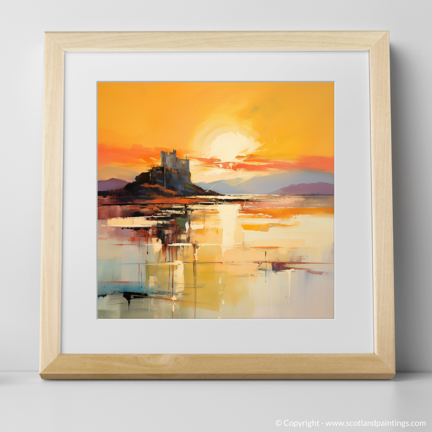 Golden Hour at Castle Stalker Bay - An Abstract Ode to Scottish Coves