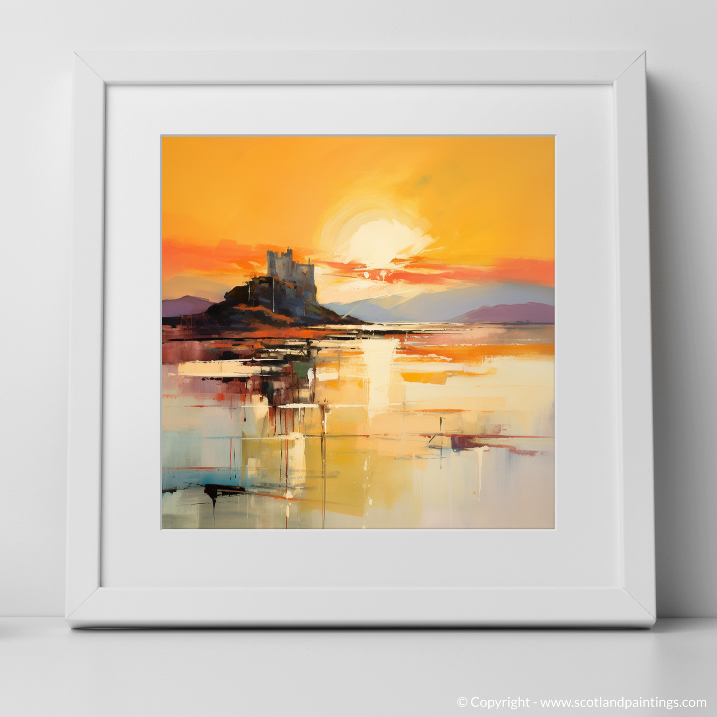 Golden Hour at Castle Stalker Bay - An Abstract Ode to Scottish Coves