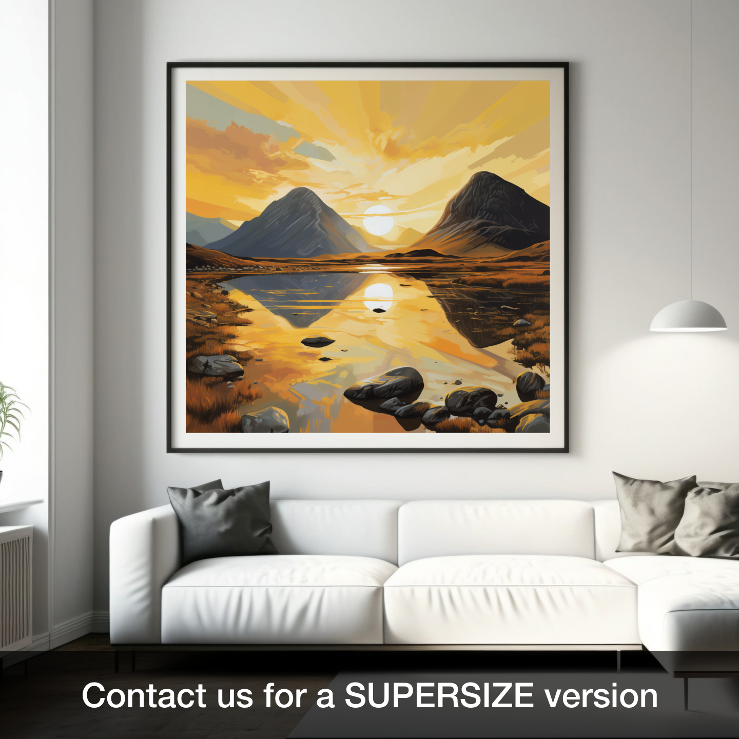 Golden Hour Symphony: An Abstract Ode to Glencoe's Wilderness