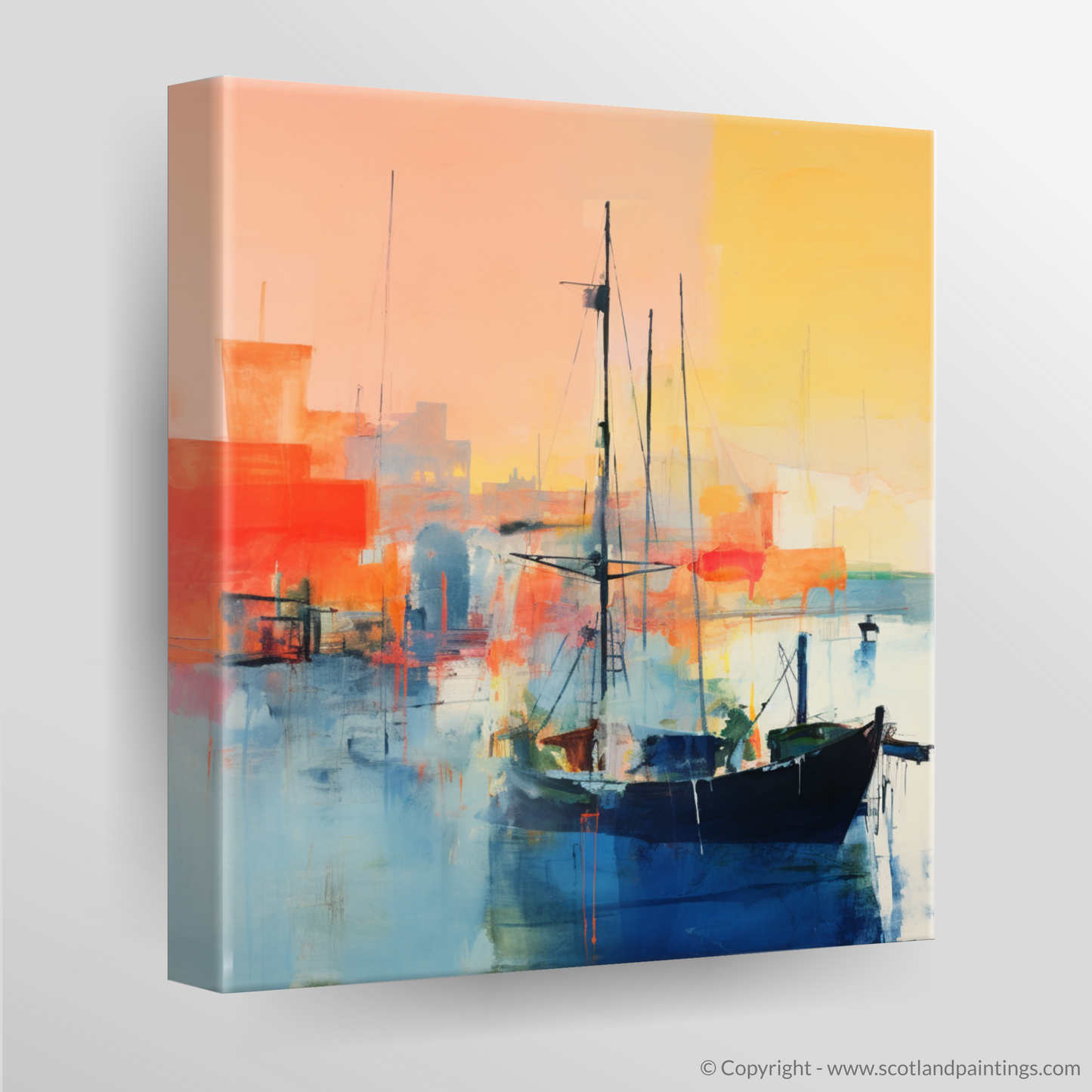 Golden Hour at Charlestown Harbour: An Abstract Ode to Scotland's Coastline