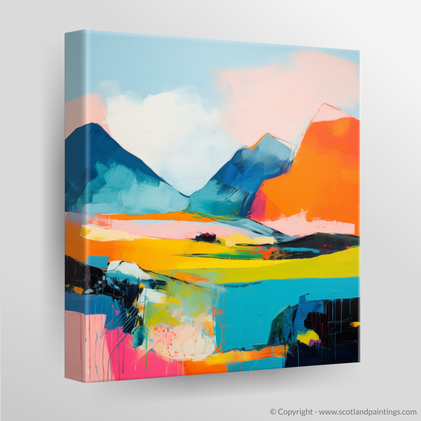 Lochnagar's Fiery Peak: An Abstract Highland Reverie