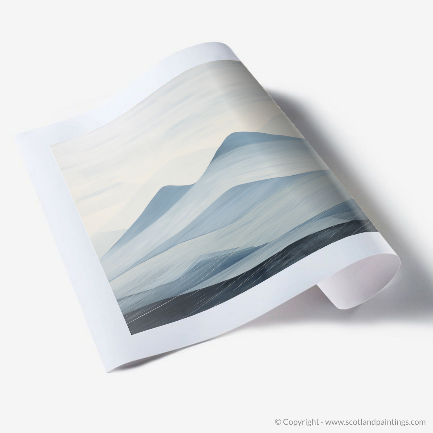 Painting and Art Print of Càrn Liath (Beinn a' Ghlò). Misty Majesty of Càrn Liath.