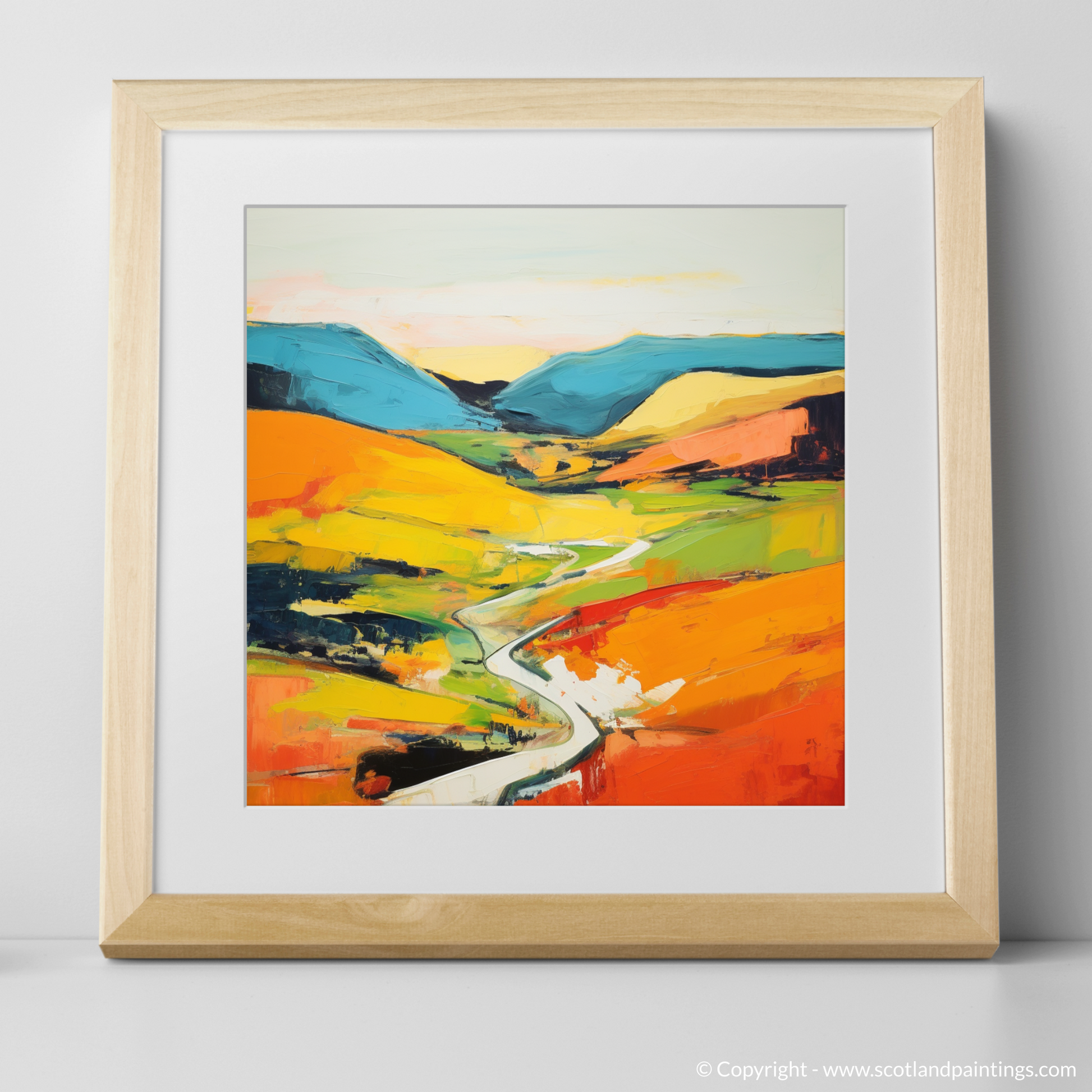 Art Print of Geal-chàrn (Drumochter) with a natural frame