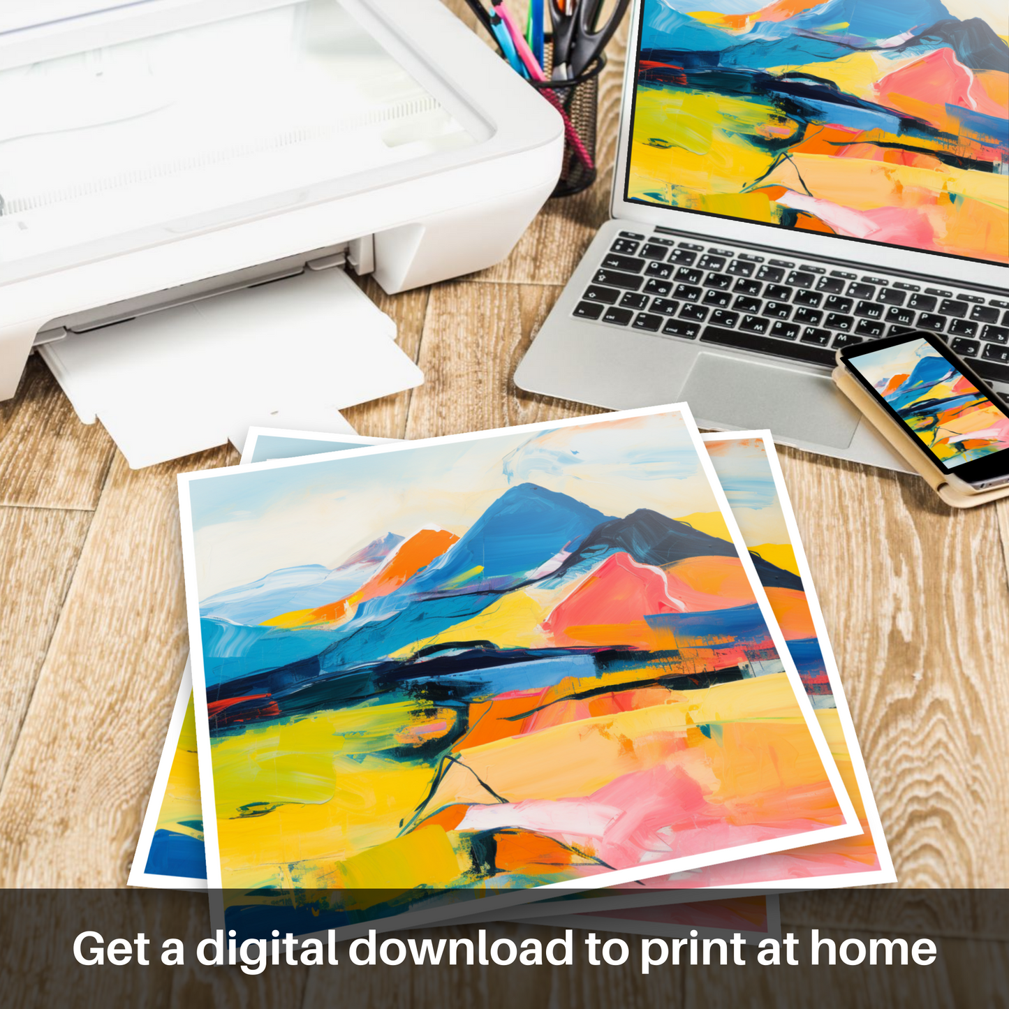 Downloadable and printable picture of Beinn Dòrain