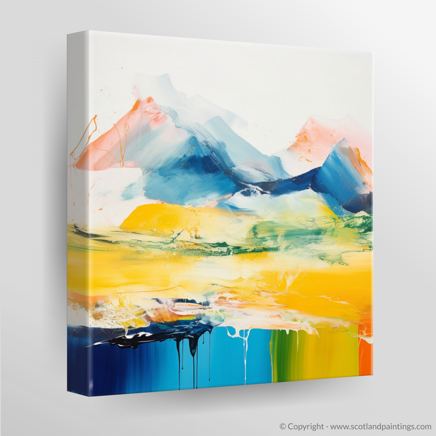 Painting and Art Print of Beinn Ìme. Abstract Highland Embrace: Beinn Ìme Reimagined.