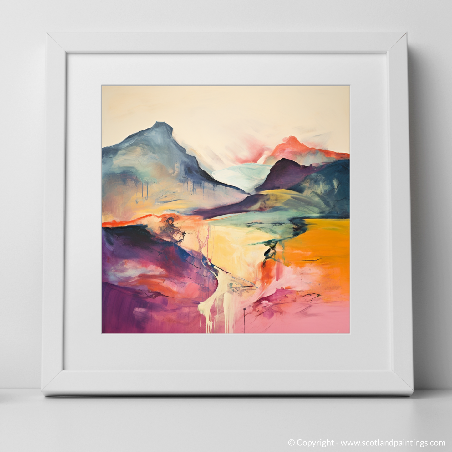 Art Print of Meall Garbh (Càrn Mairg) with a white frame