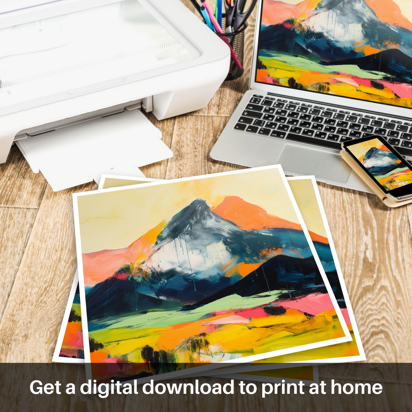 Downloadable and printable picture of Beinn Dòrain