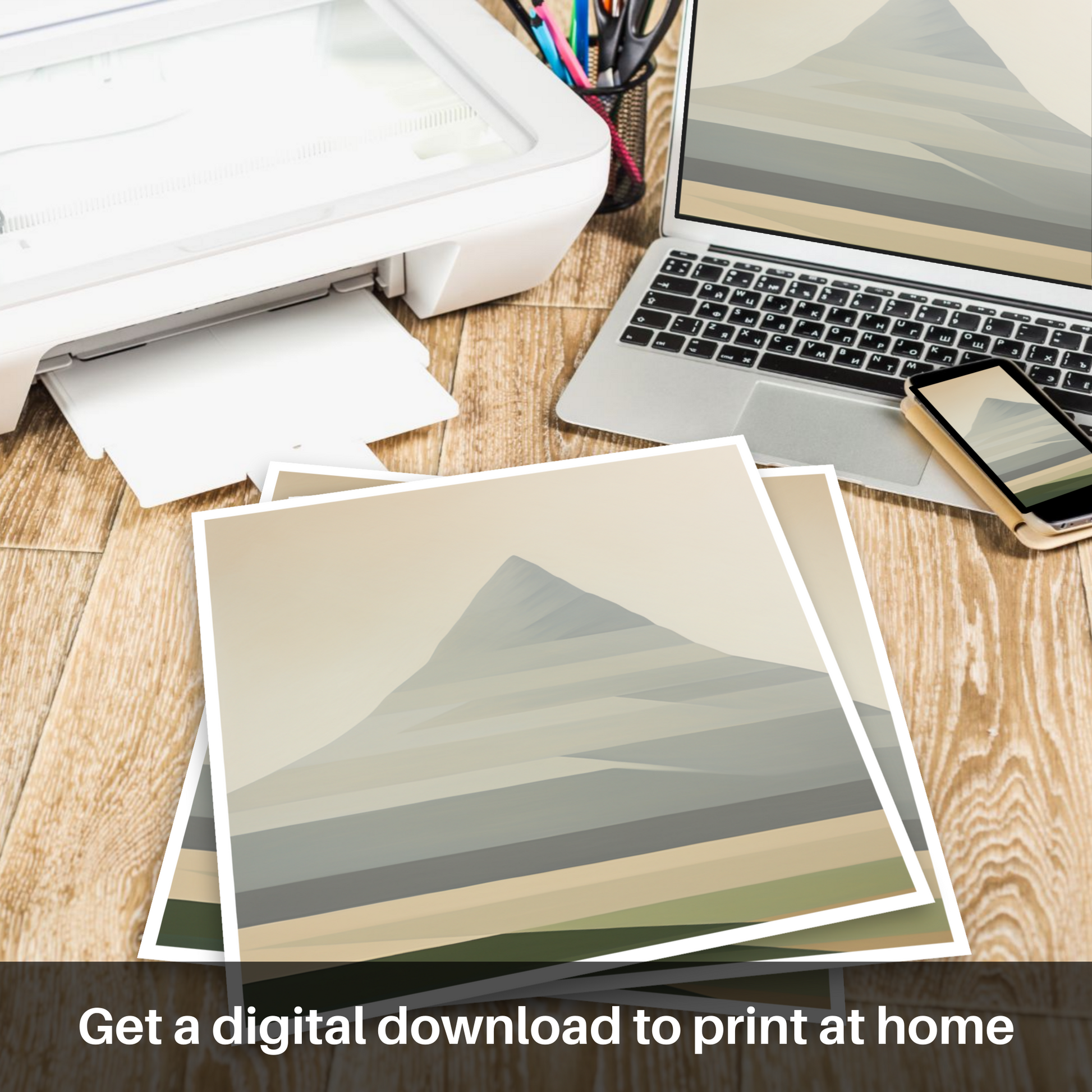 Downloadable and printable picture of Meall Garbh (Càrn Mairg)