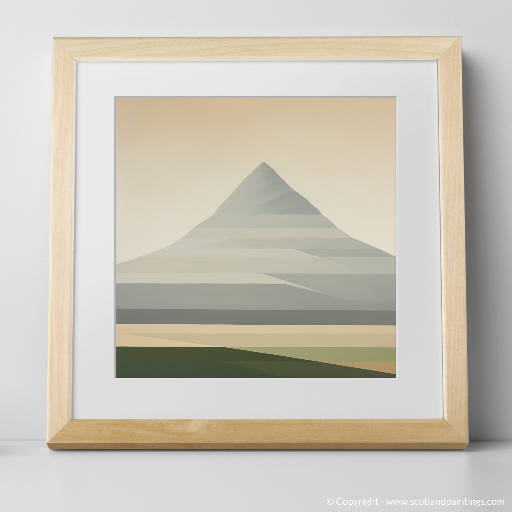 Art Print of Meall Garbh (Càrn Mairg) with a natural frame