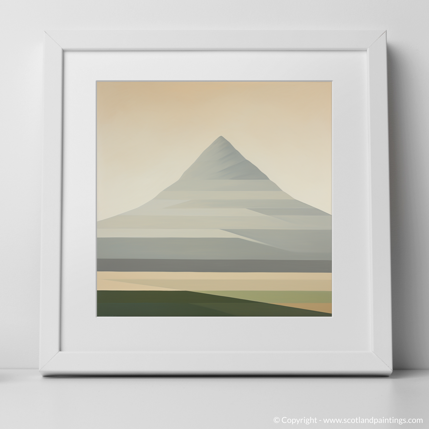 Art Print of Meall Garbh (Càrn Mairg) with a white frame