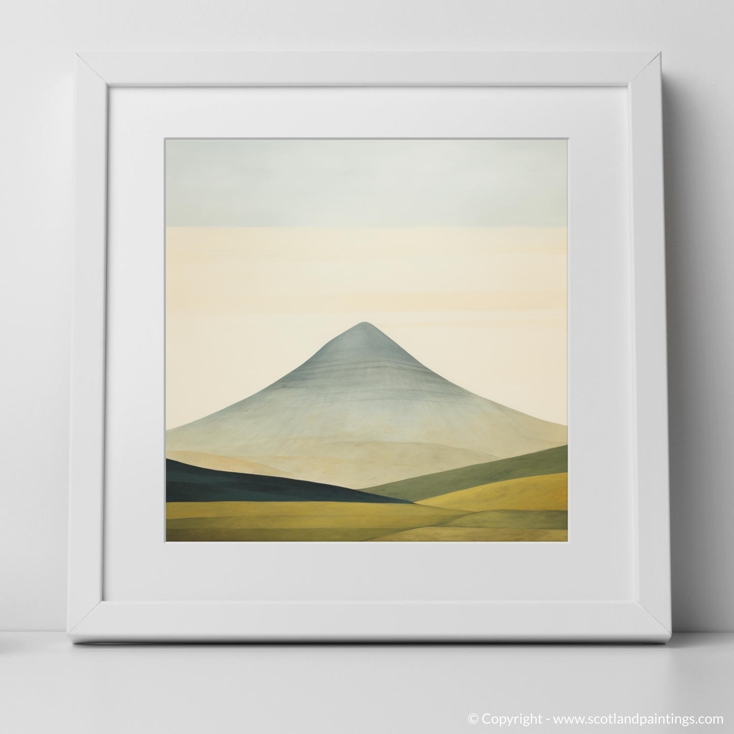 Art Print of Meall Garbh (Càrn Mairg) with a white frame