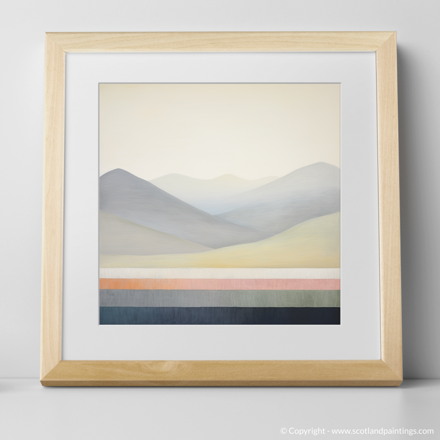 Art Print of The Cairnwell with a natural frame