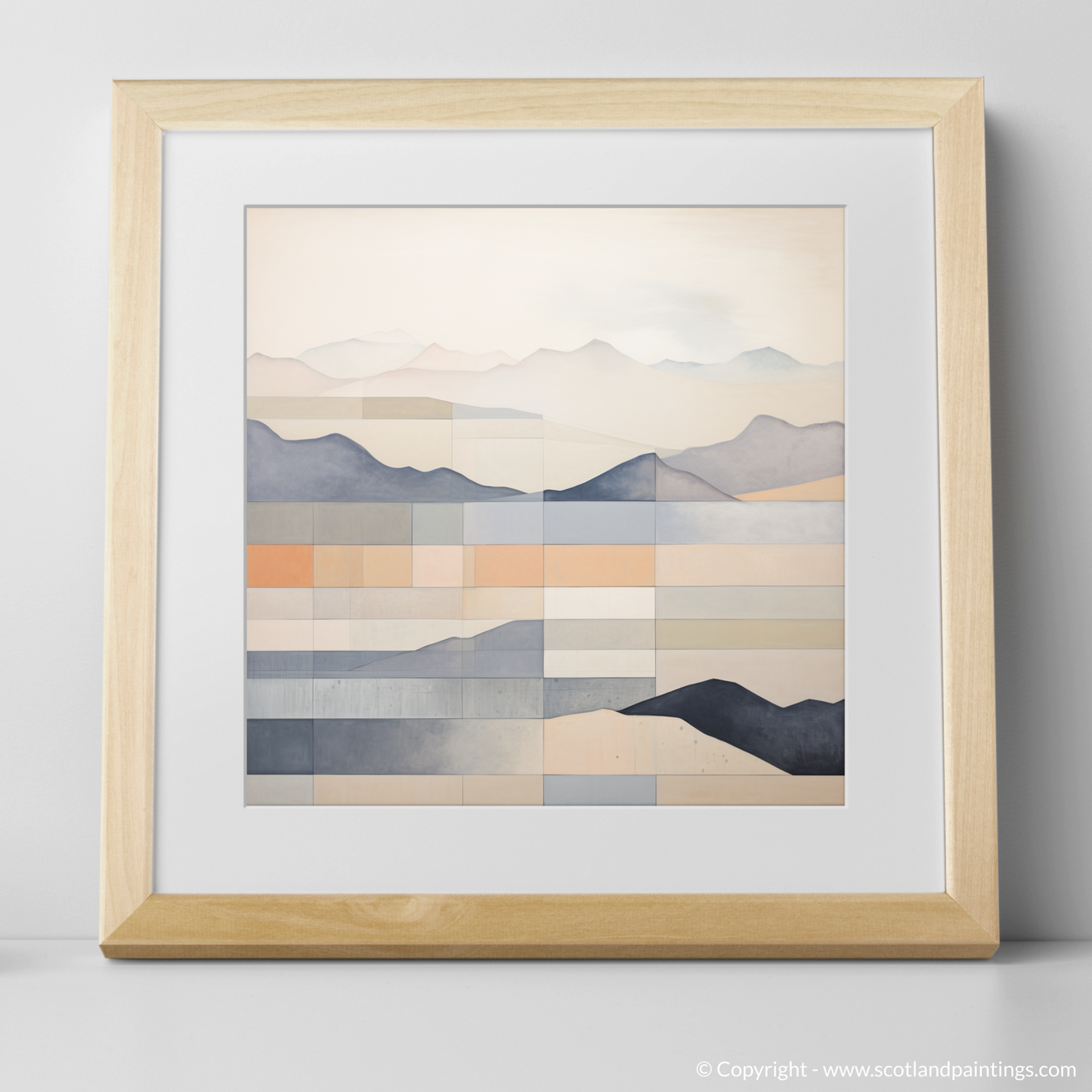 Art Print of Creag Mhòr (Meall na Aighean) with a natural frame