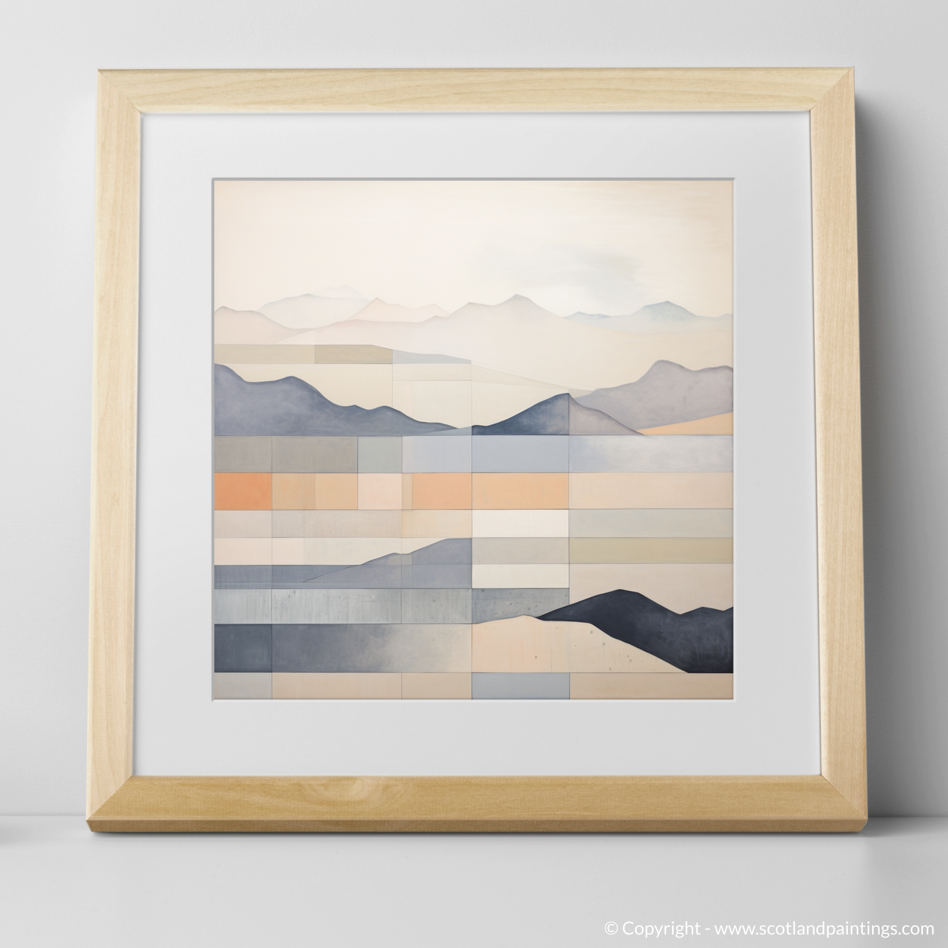 Art Print of Creag Mhòr (Meall na Aighean) with a natural frame