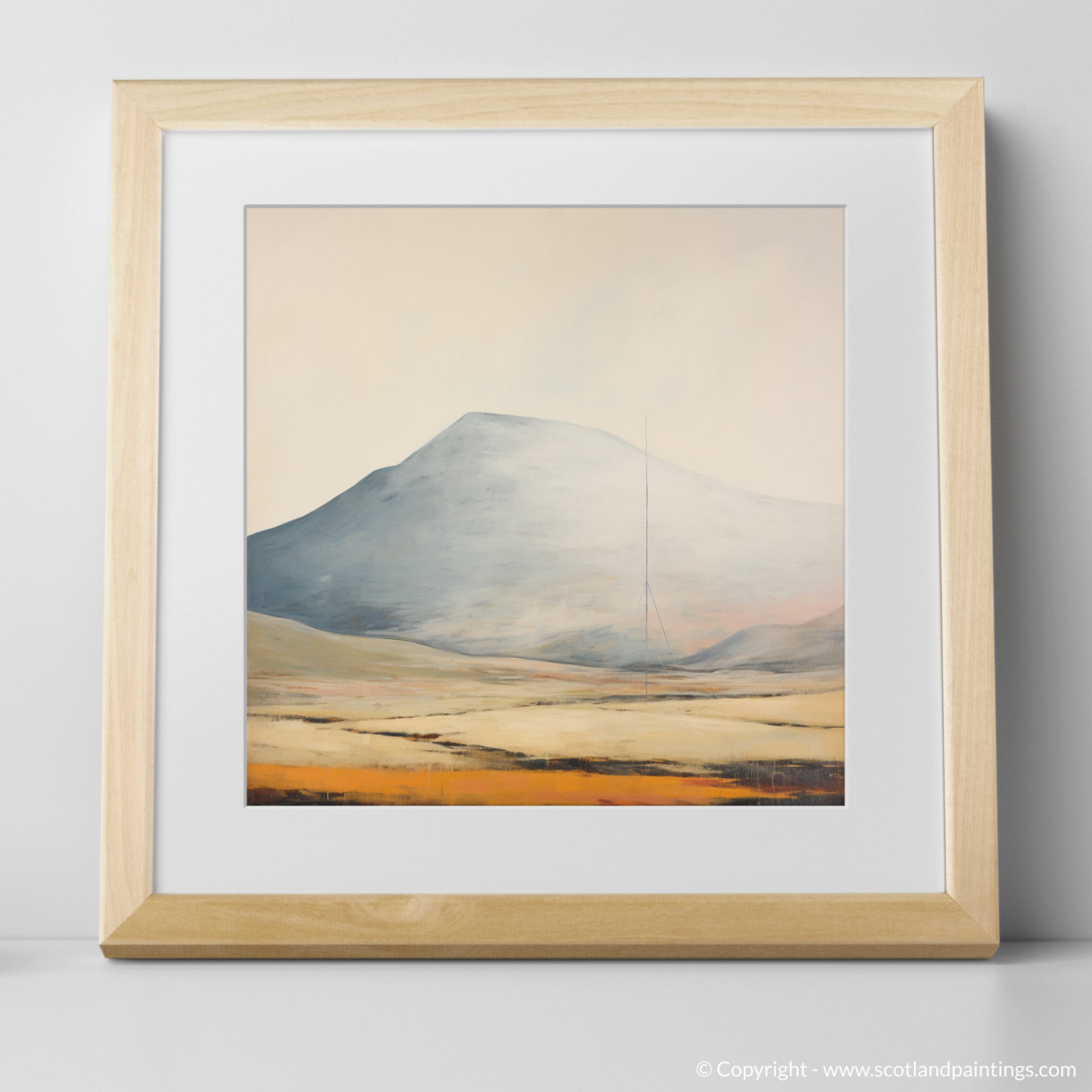 Art Print of The Cairnwell with a natural frame