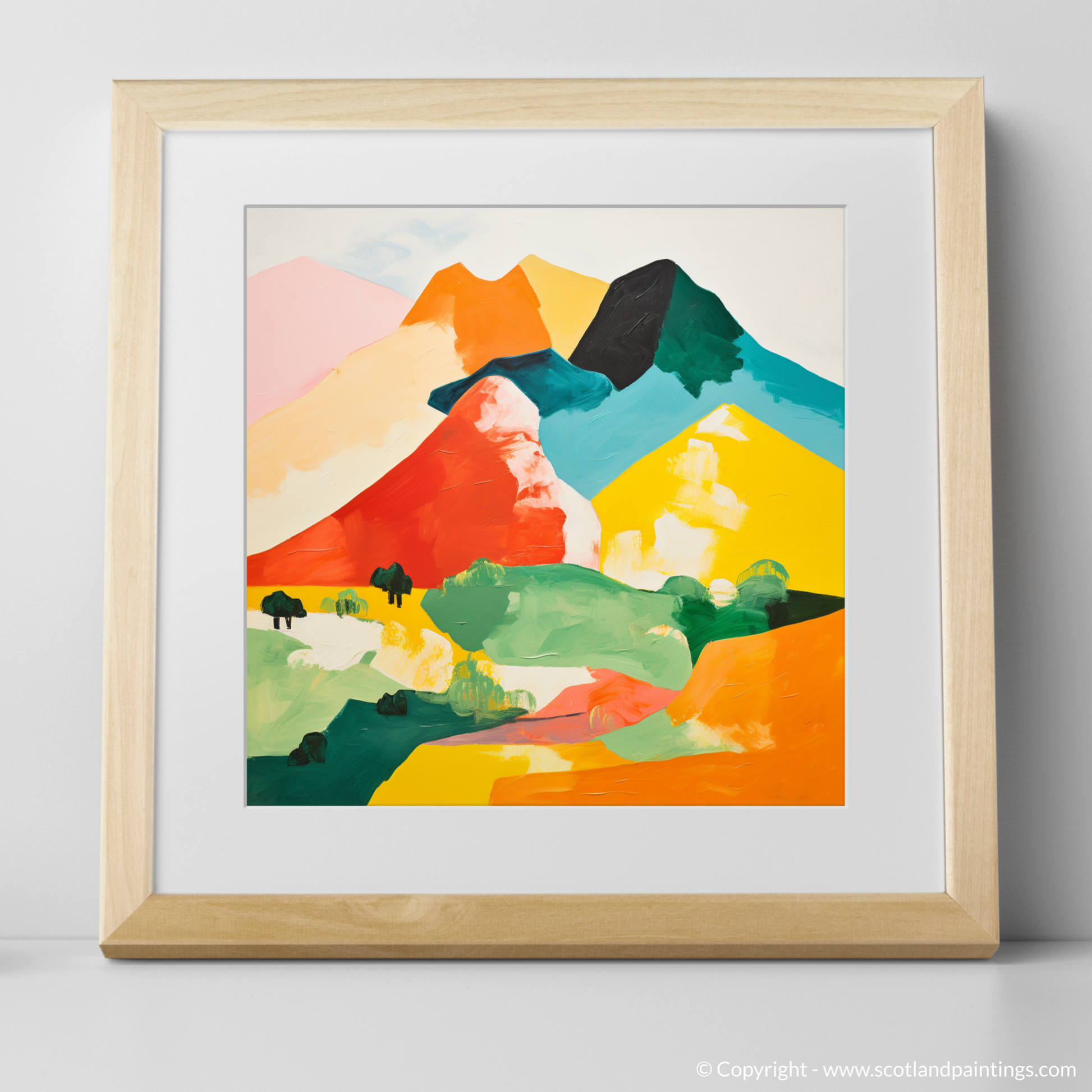 Art Print of Càrn Aosda with a natural frame